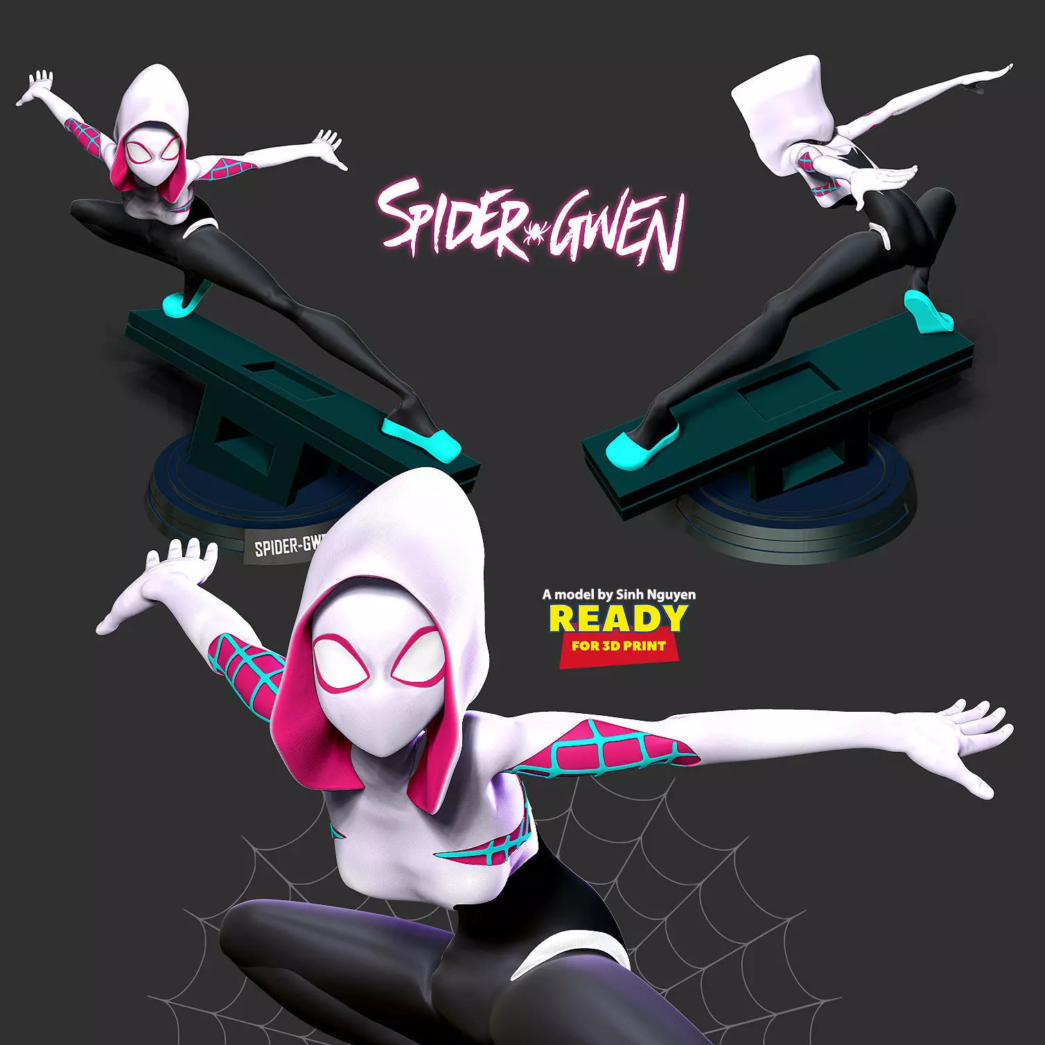 Spider-Gwen Fanart 3D print model_0