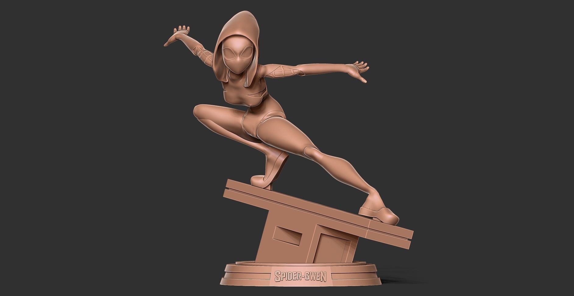 Spider-Gwen Fanart 3D print model_11