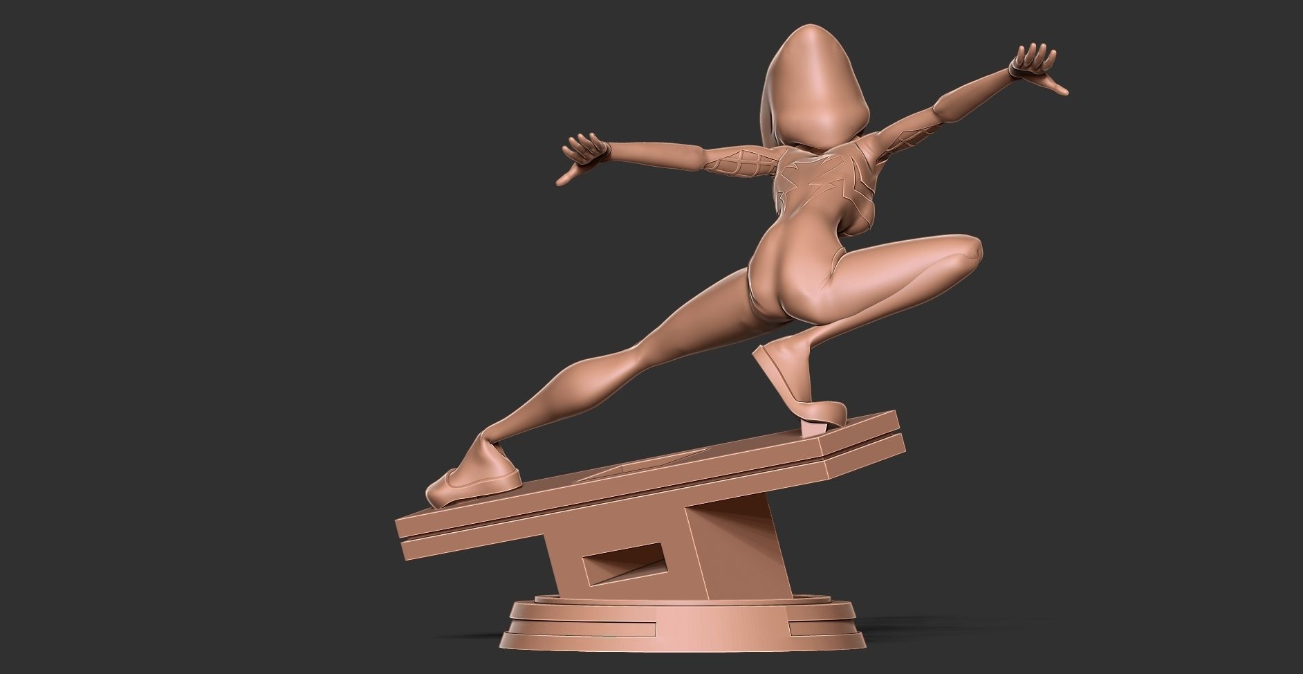 Spider-Gwen Fanart 3D print model_9