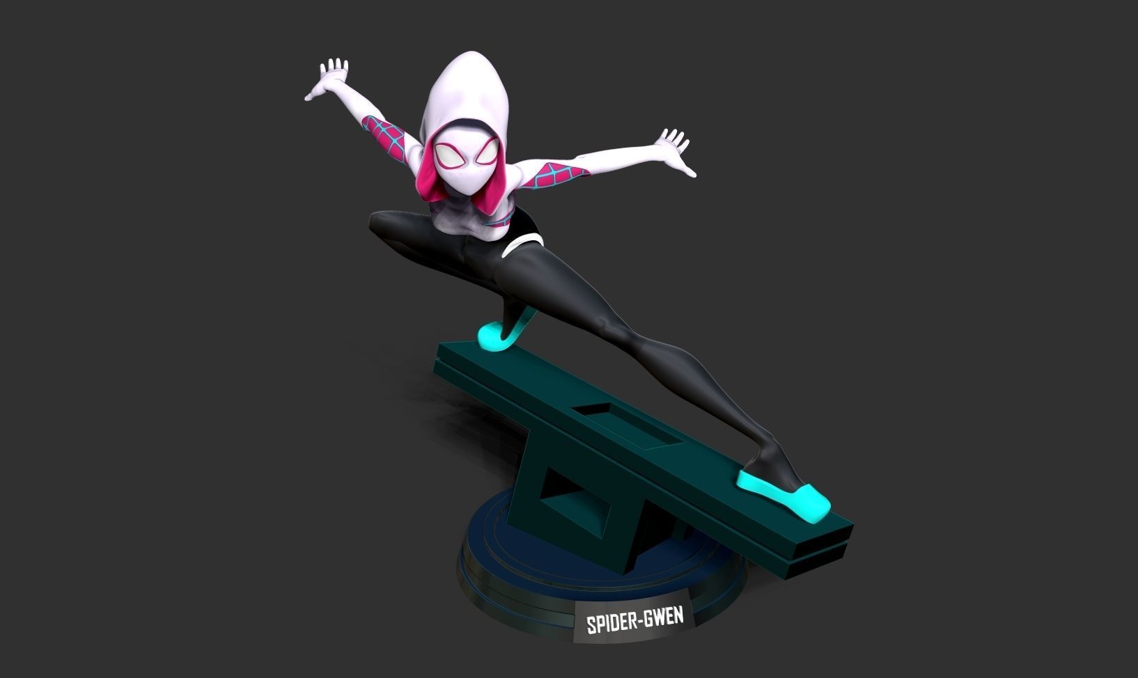 Spider-Gwen Fanart 3D print model_17