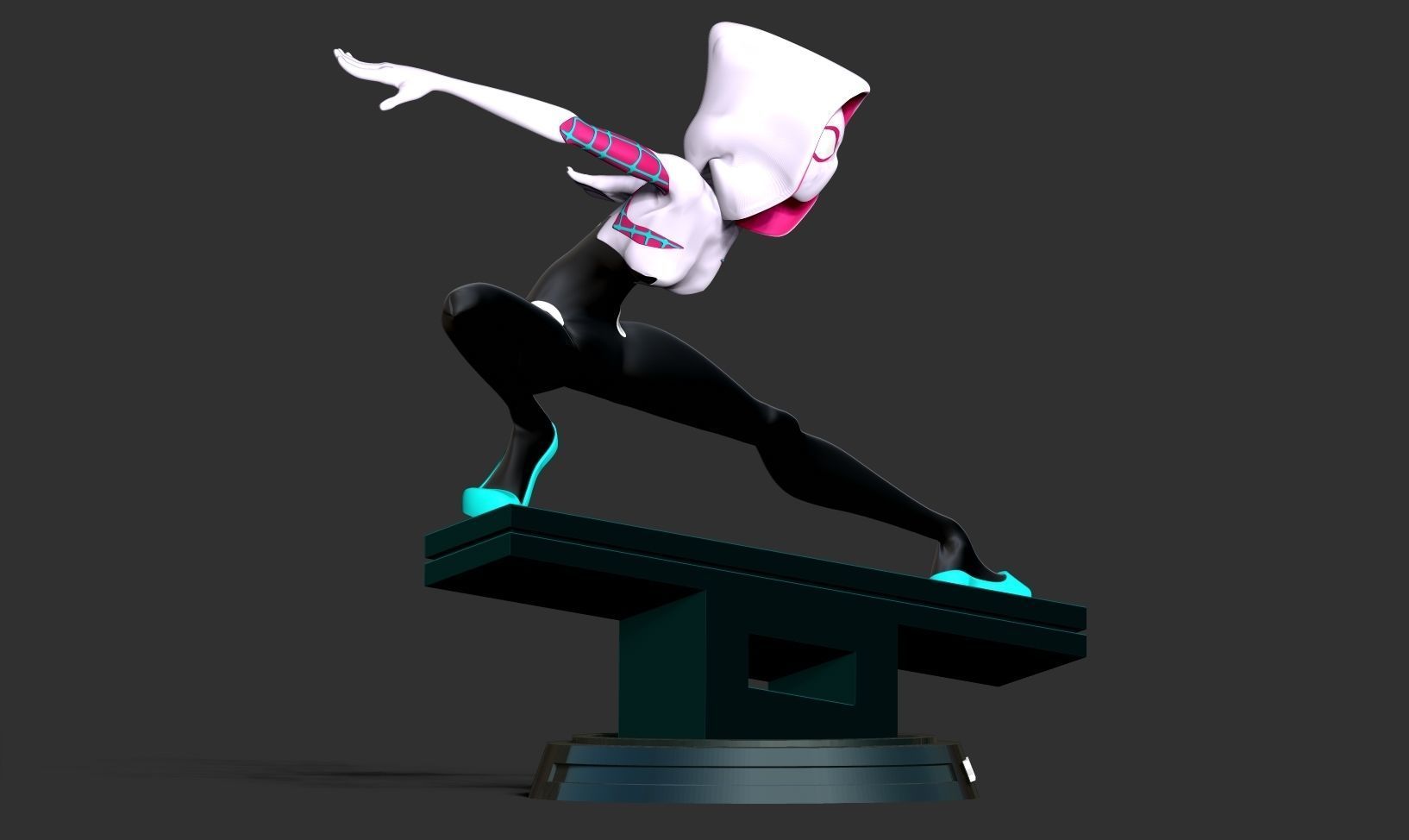 Spider-Gwen Fanart 3D print model_15