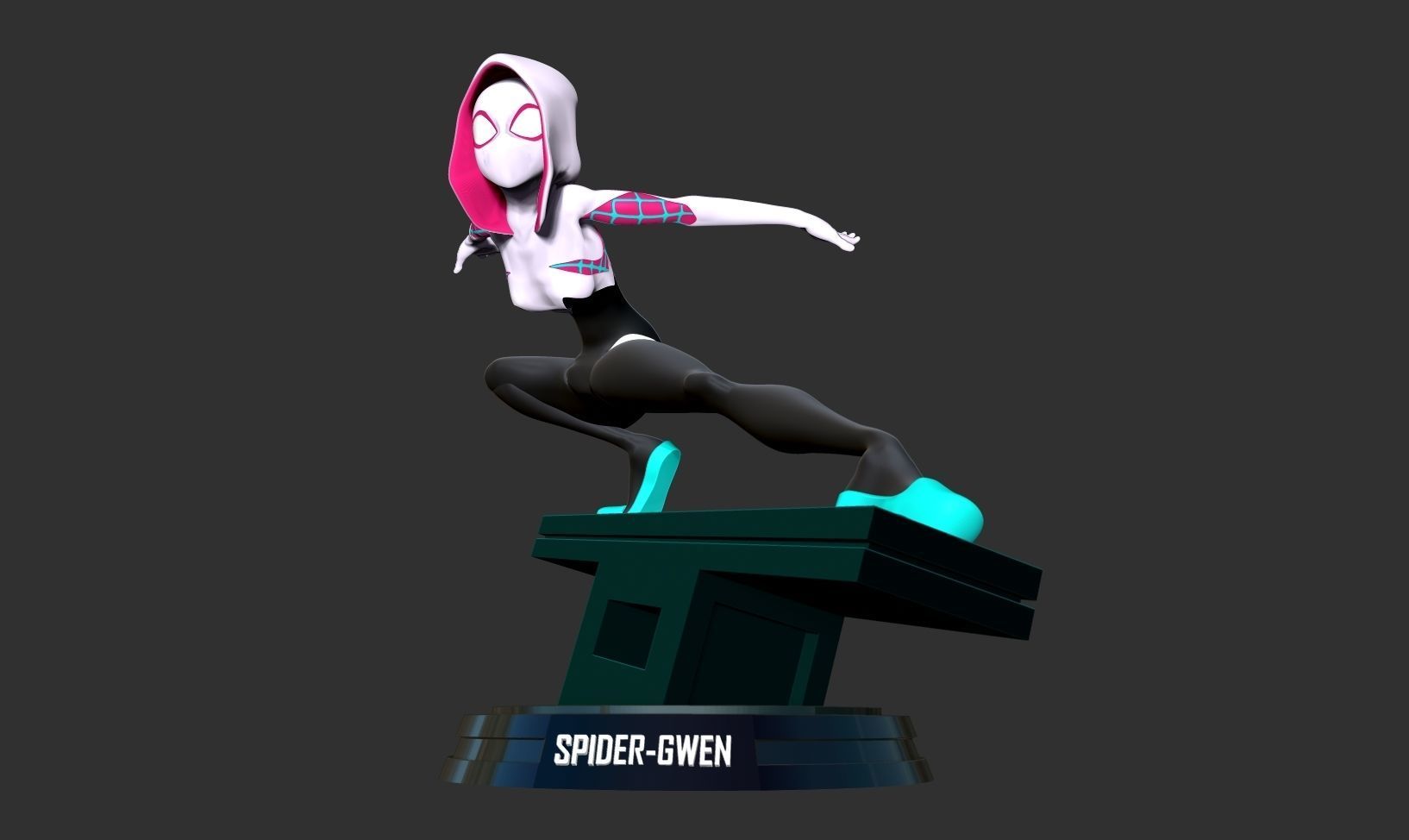 Spider-Gwen Fanart 3D print model_5