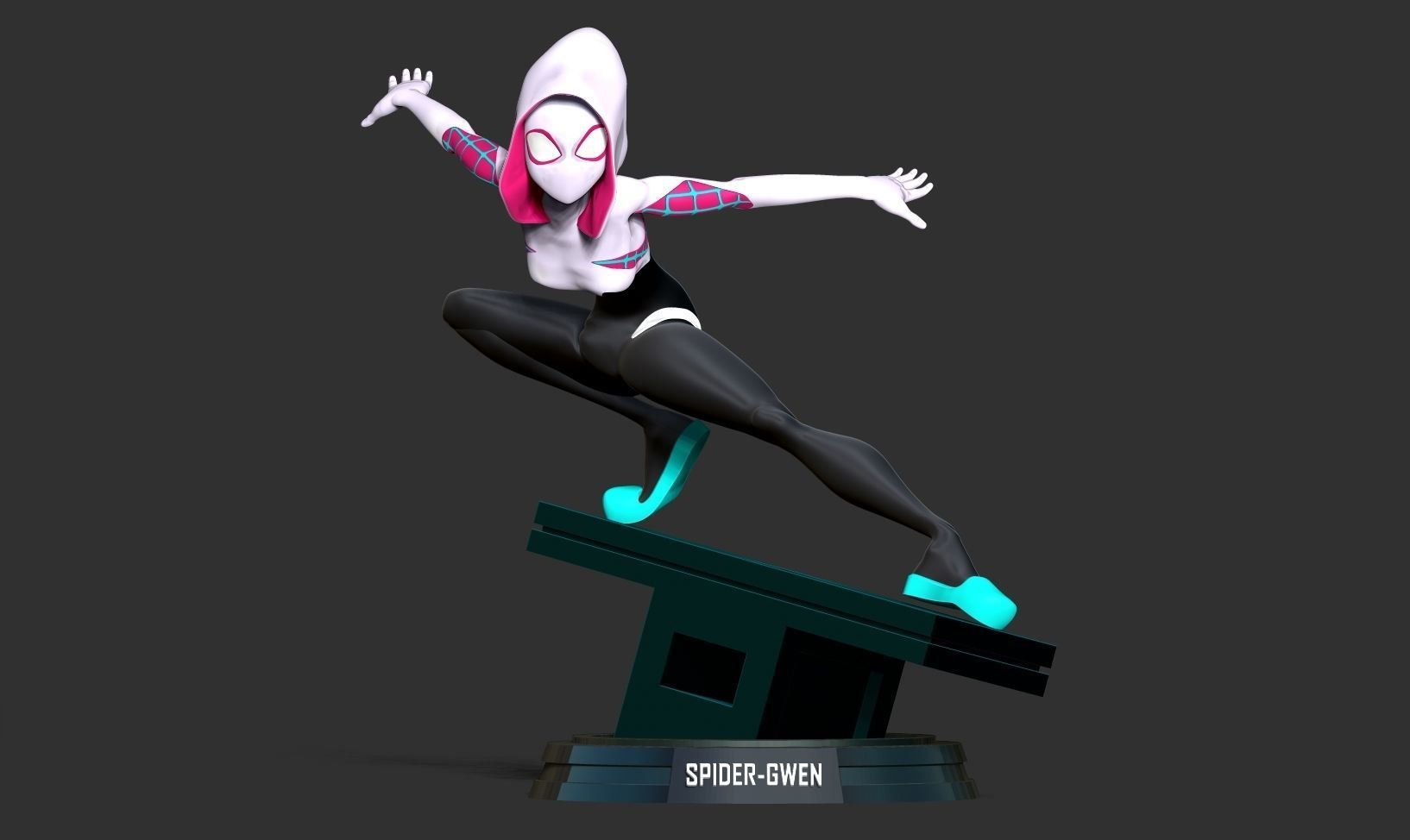Spider-Gwen Fanart 3D print model_10