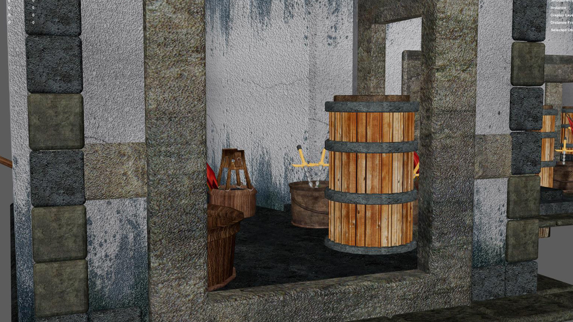 Medieval Blacksmith Forge Low-poly 3D model_3