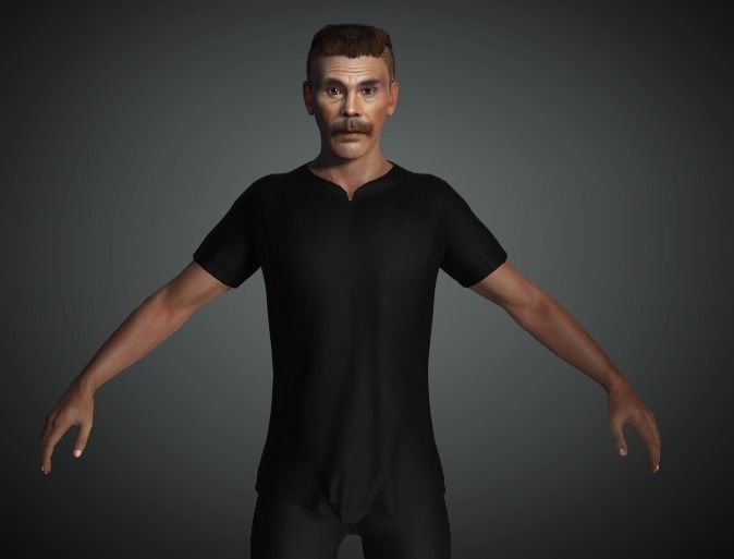 An Old Man 3D model_4