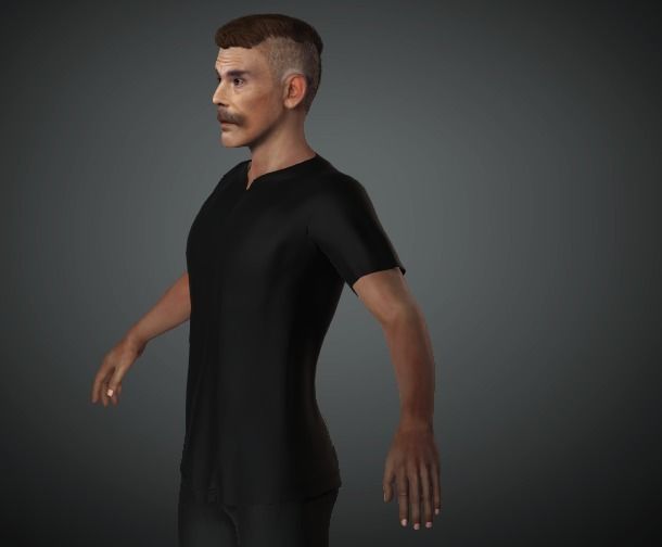 An Old Man 3D model_3