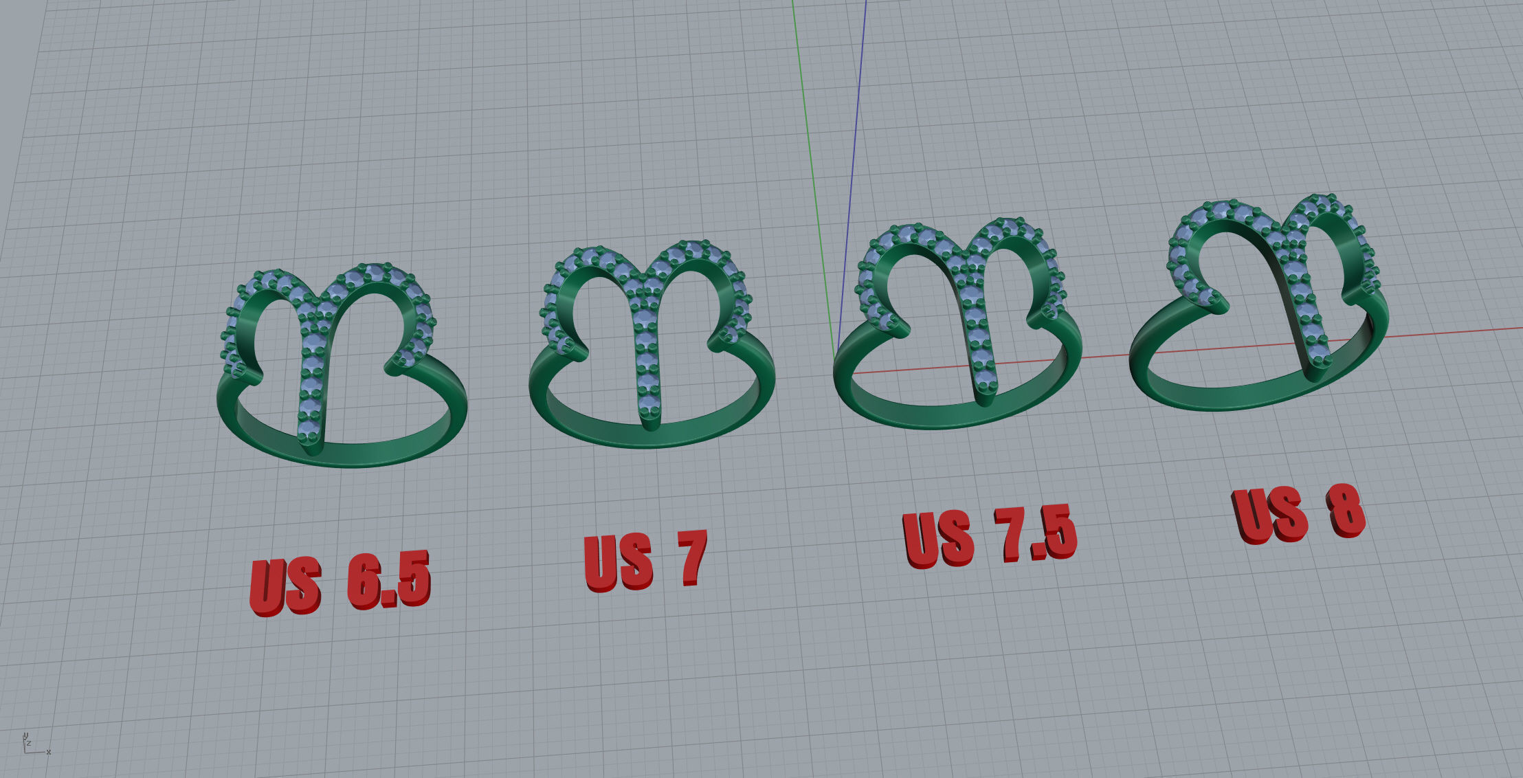 Aries Ring 3D print model_3