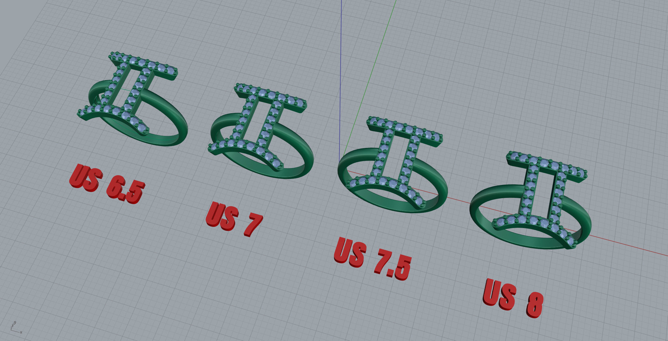 Gemini Ring 3D print model_9