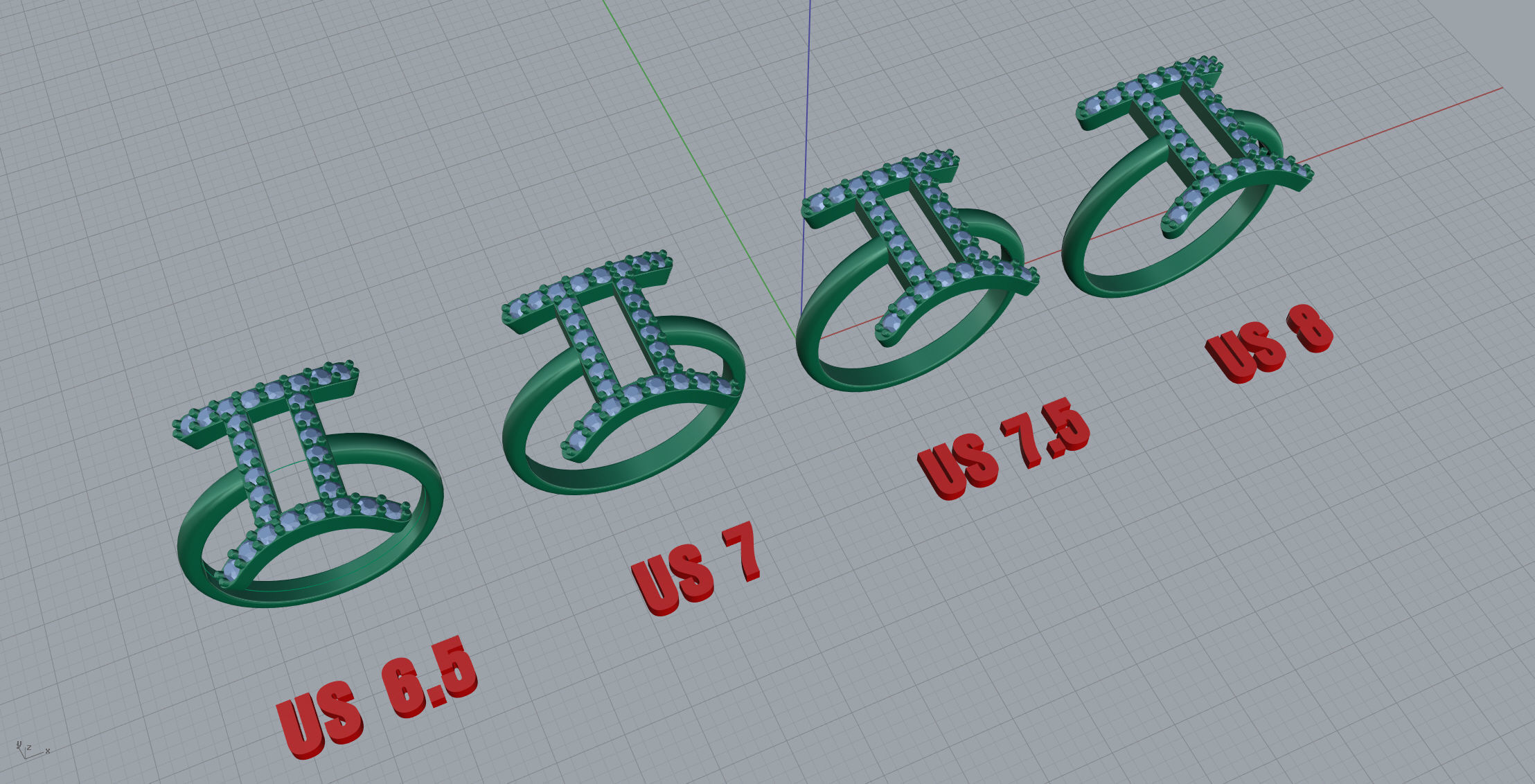 Gemini Ring 3D print model_7