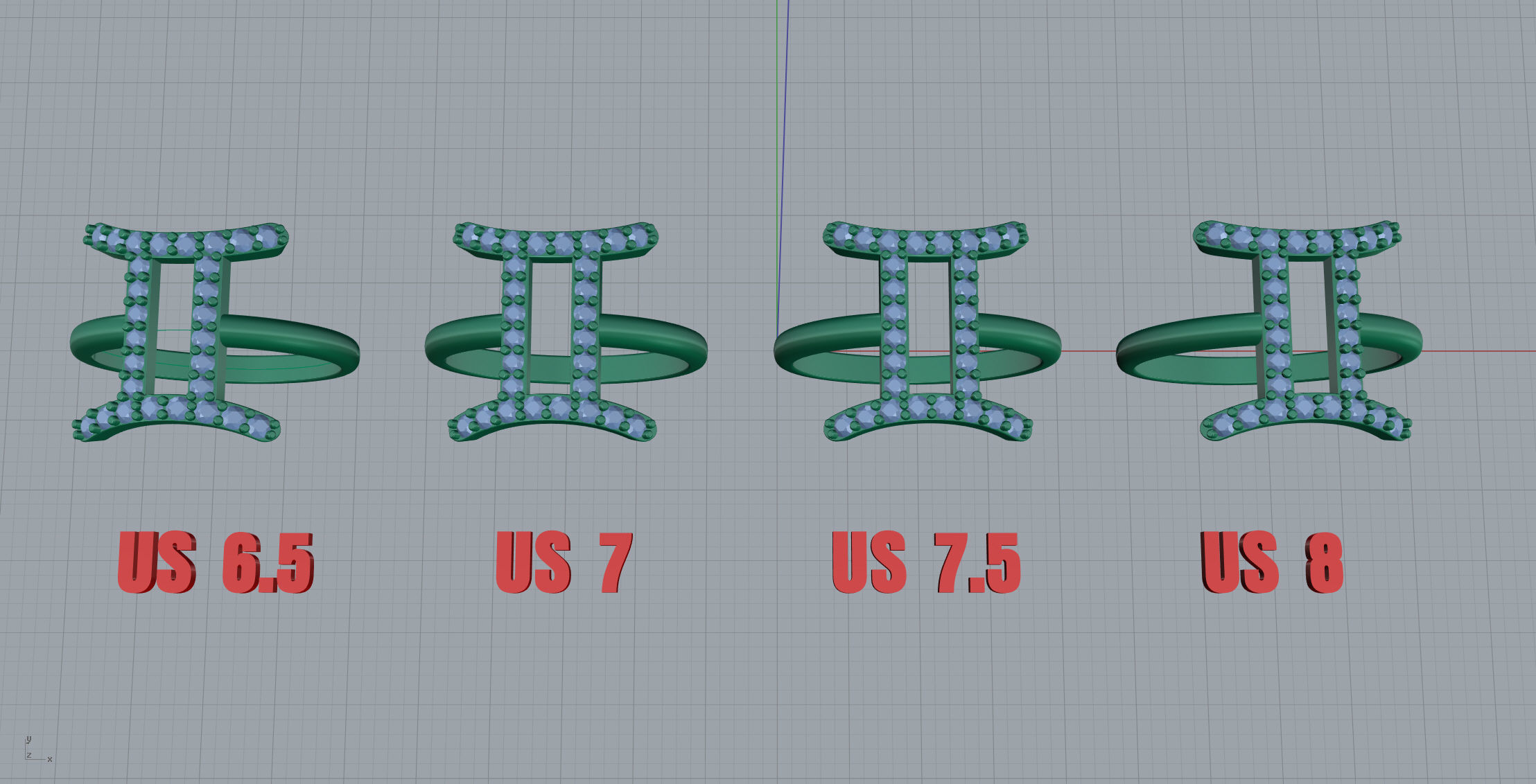 Gemini Ring 3D print model_8