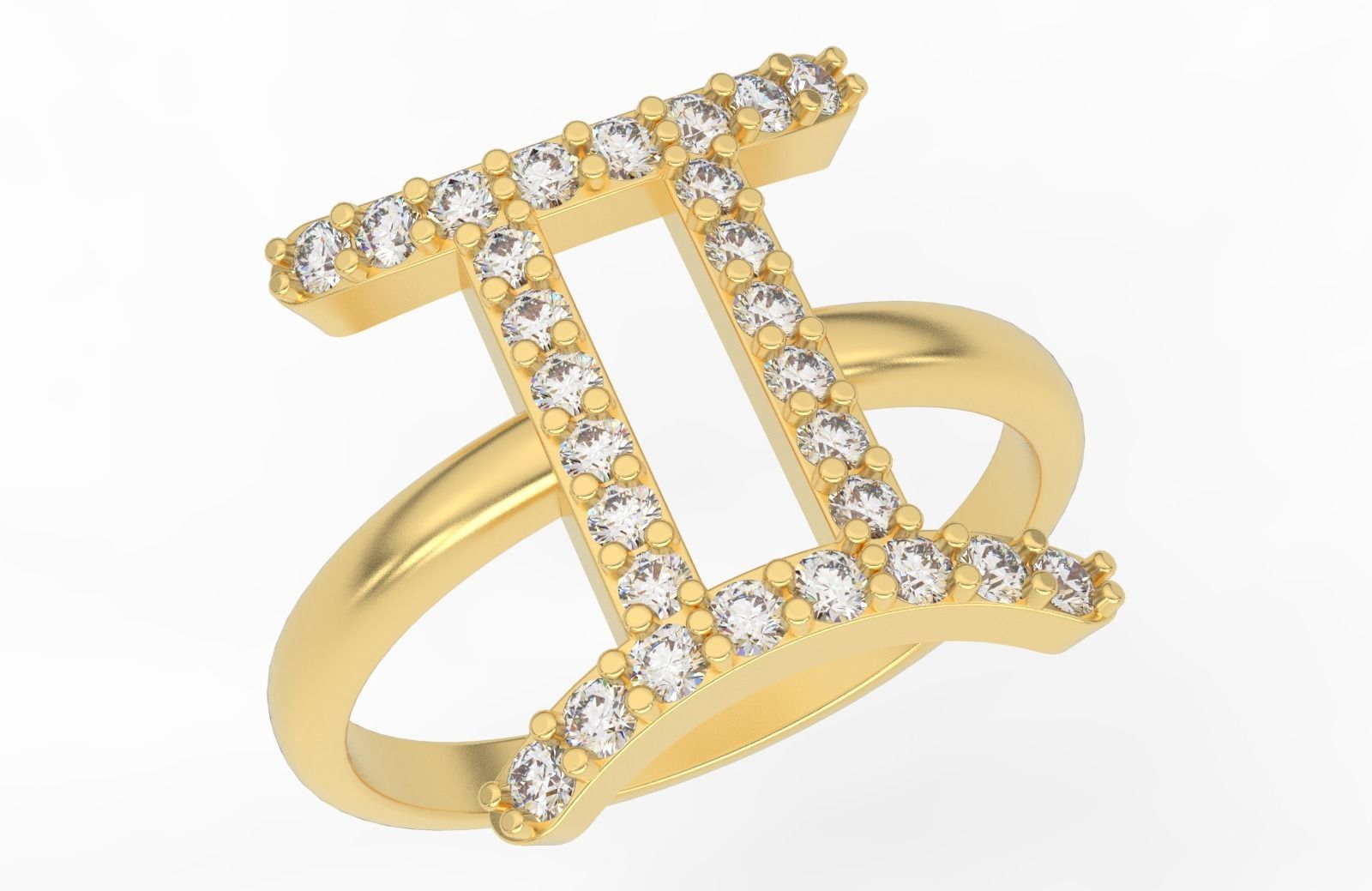 Gemini Ring 3D print model_2