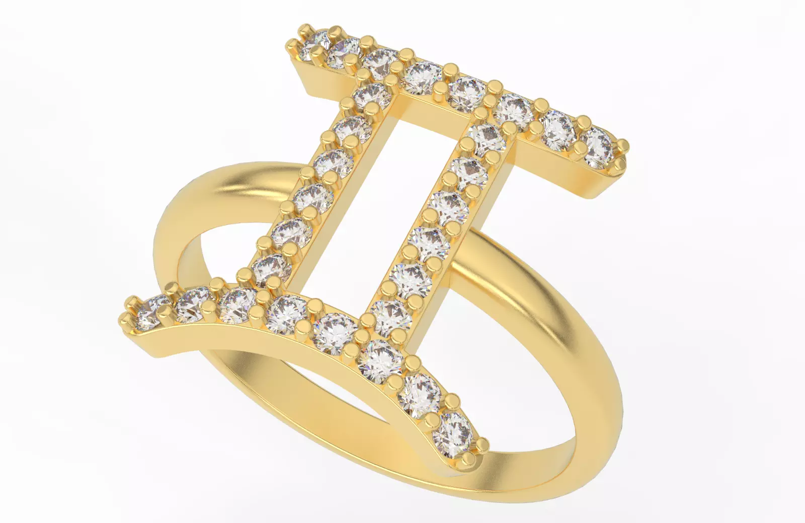 Gemini Ring 3D print model_0