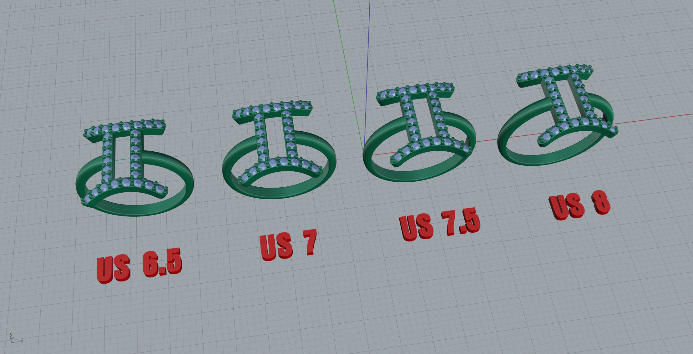 Gemini Ring 3D print model_3