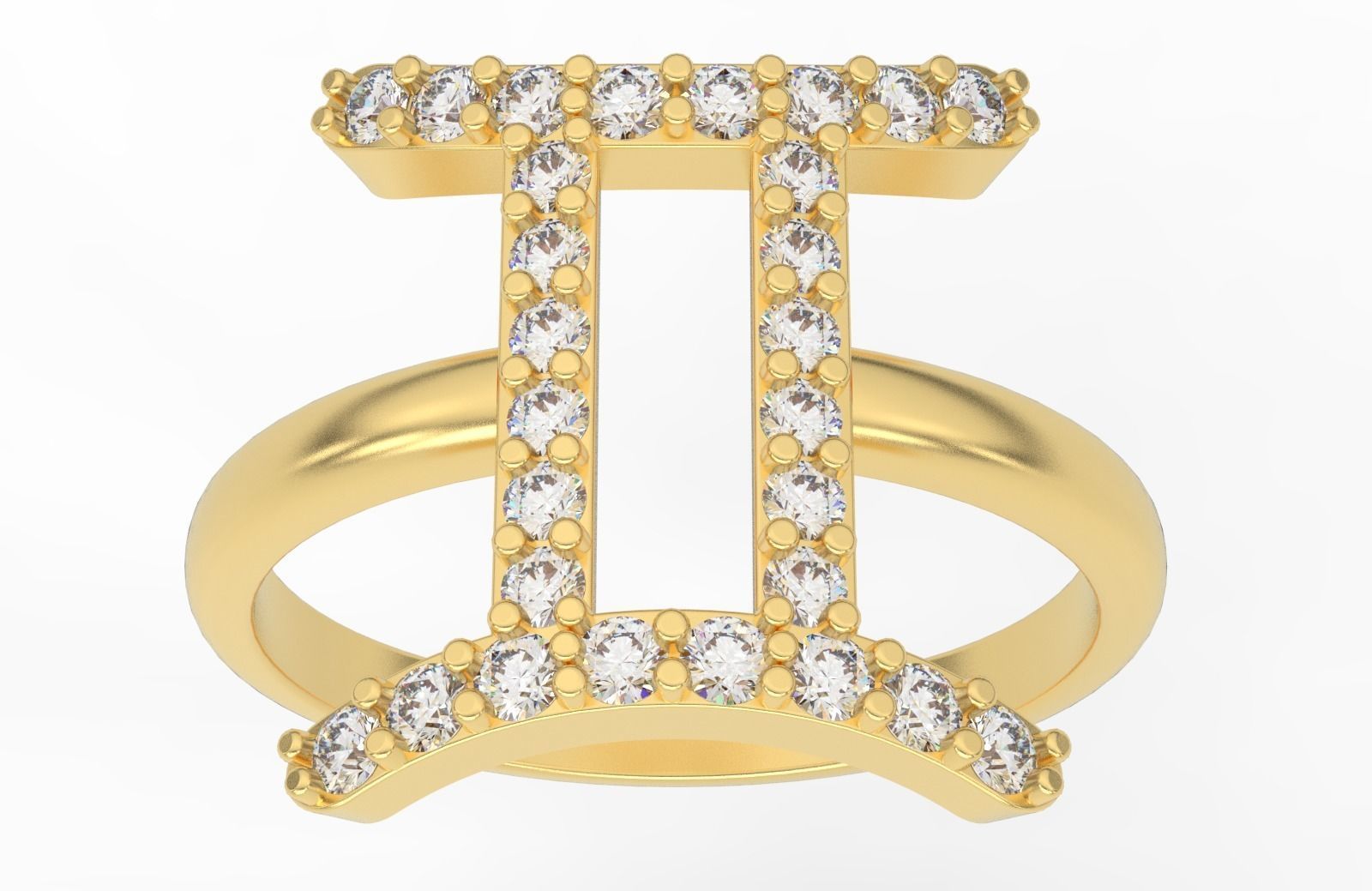 Gemini Ring 3D print model_1