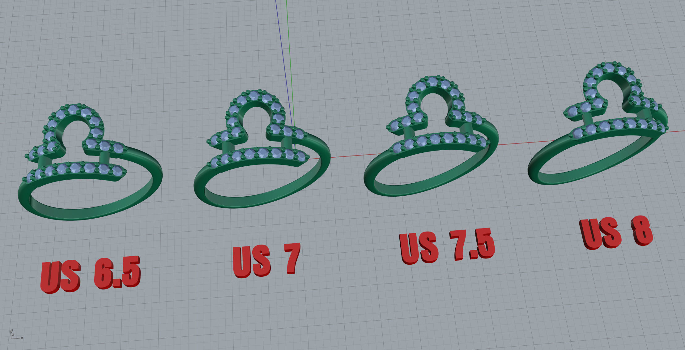 Libra Ring 3D print model_3