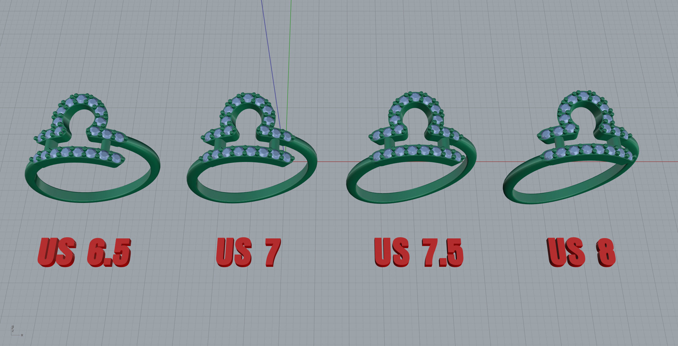 Libra Ring 3D print model_10