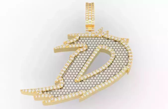 D Font Pendant 3D print model