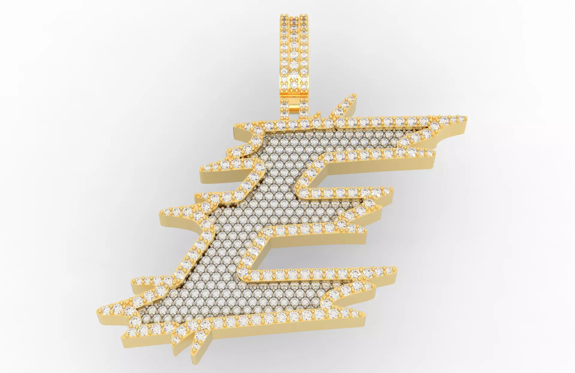 E Font Pendant 3D print model