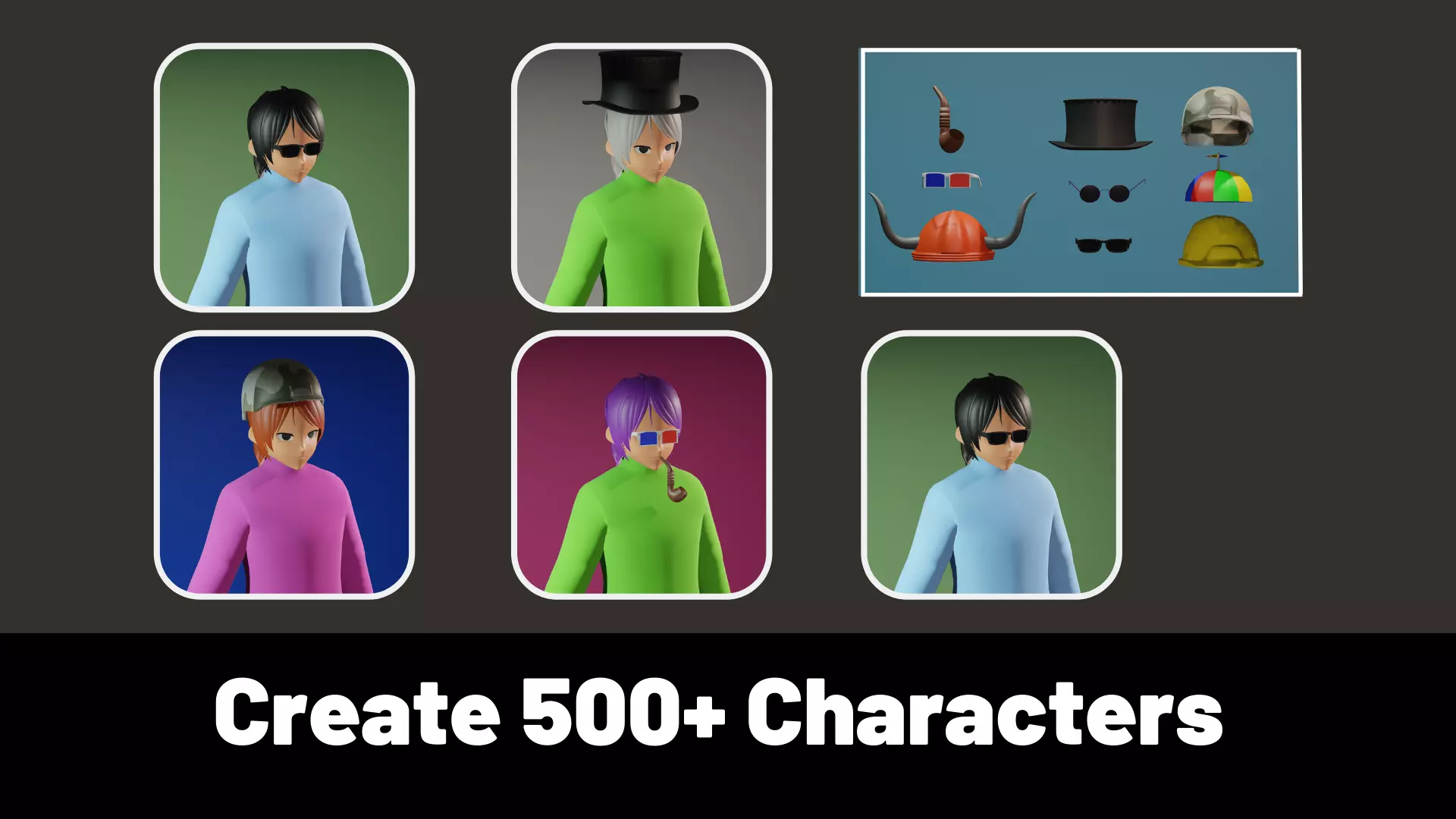 3d NFT Characters - Series LXXXVII Low-poly 3D model_0