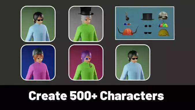 3d NFT Characters - Series LXXXVII