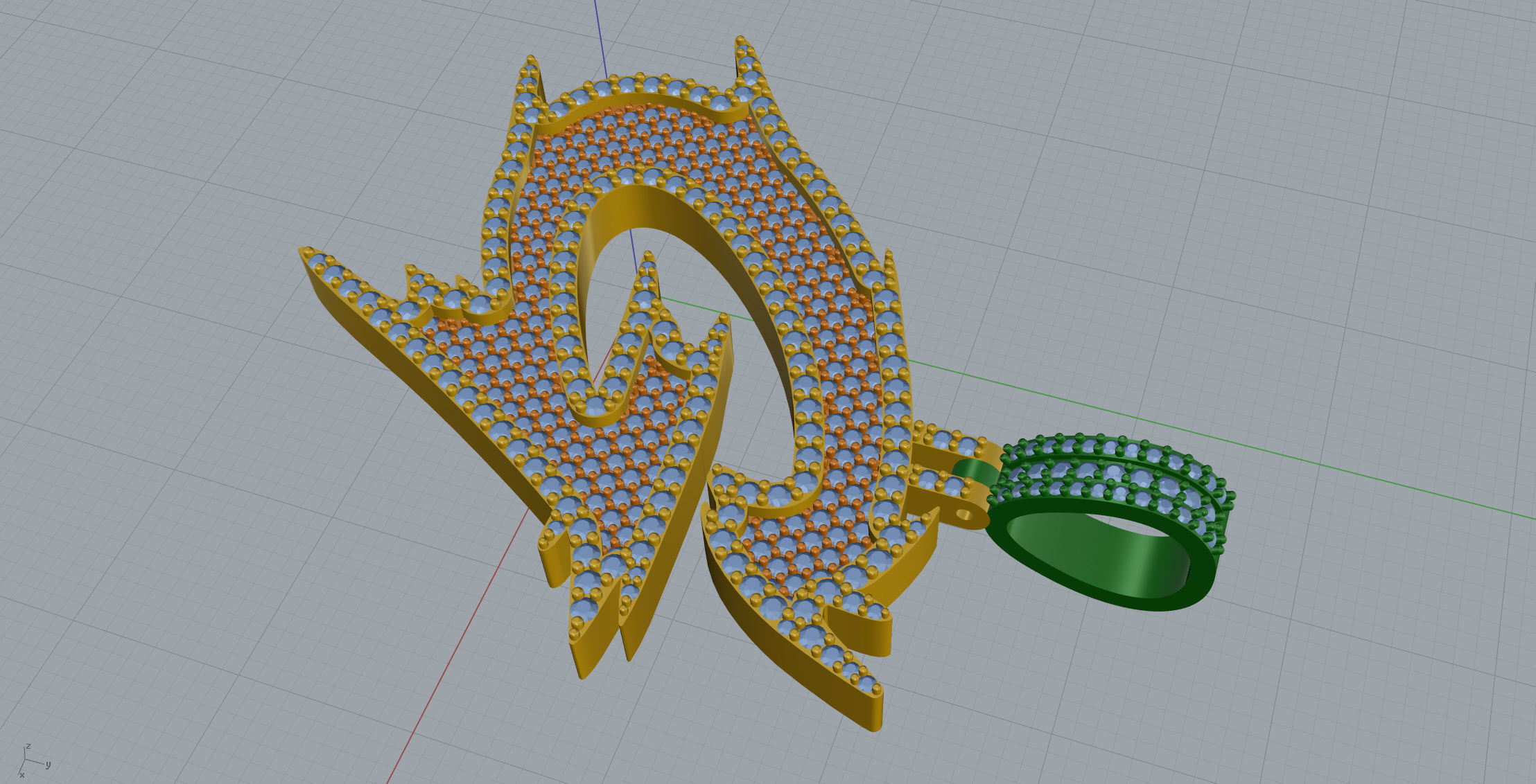 G Font Pendant 3D print model_6