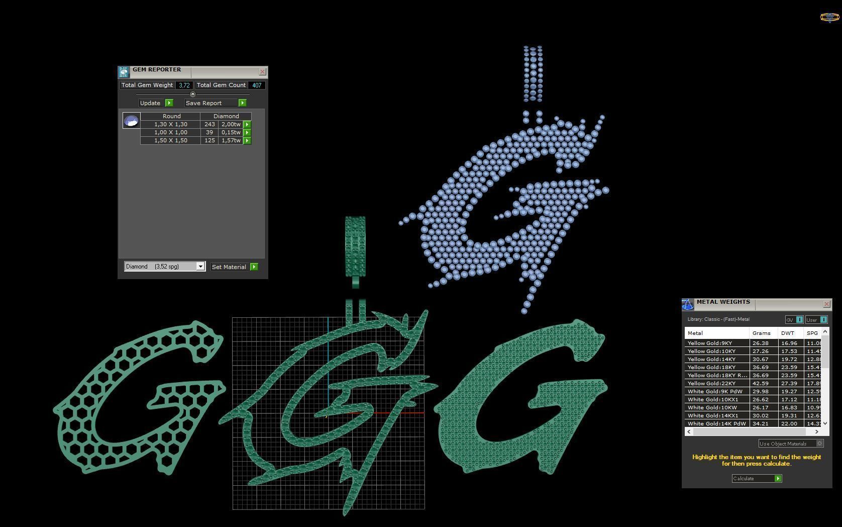 G Font Pendant 3D print model_3