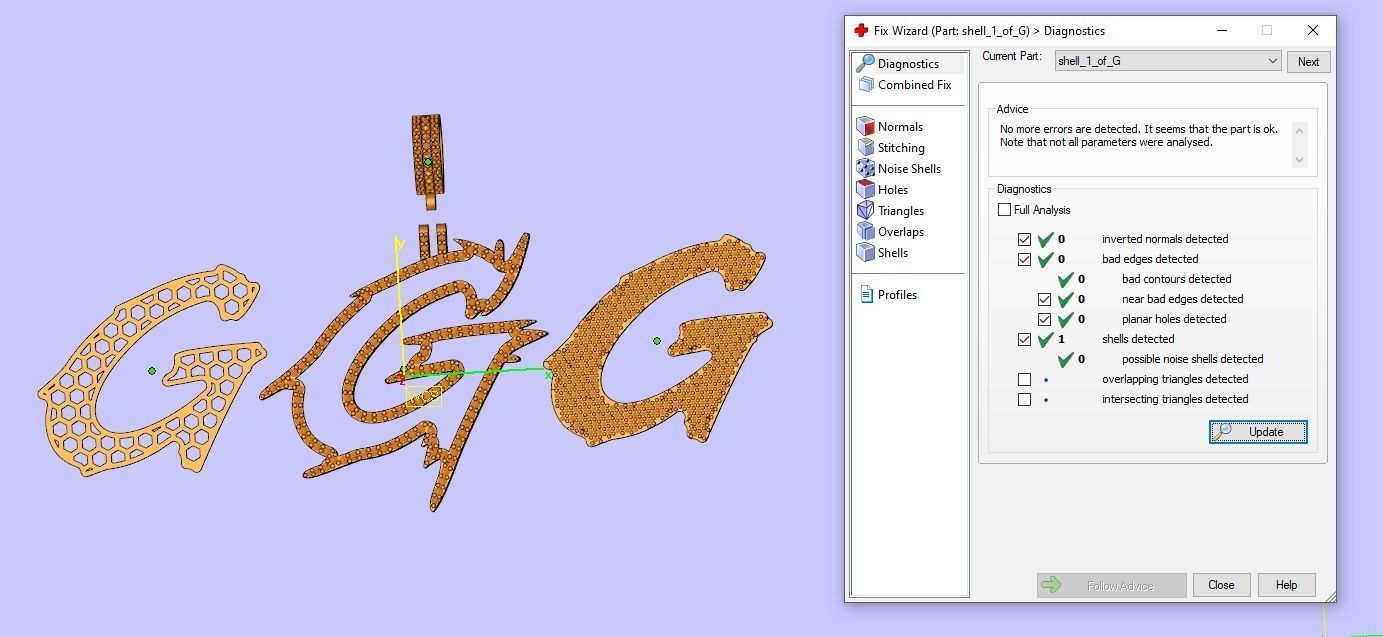 G Font Pendant 3D print model_10