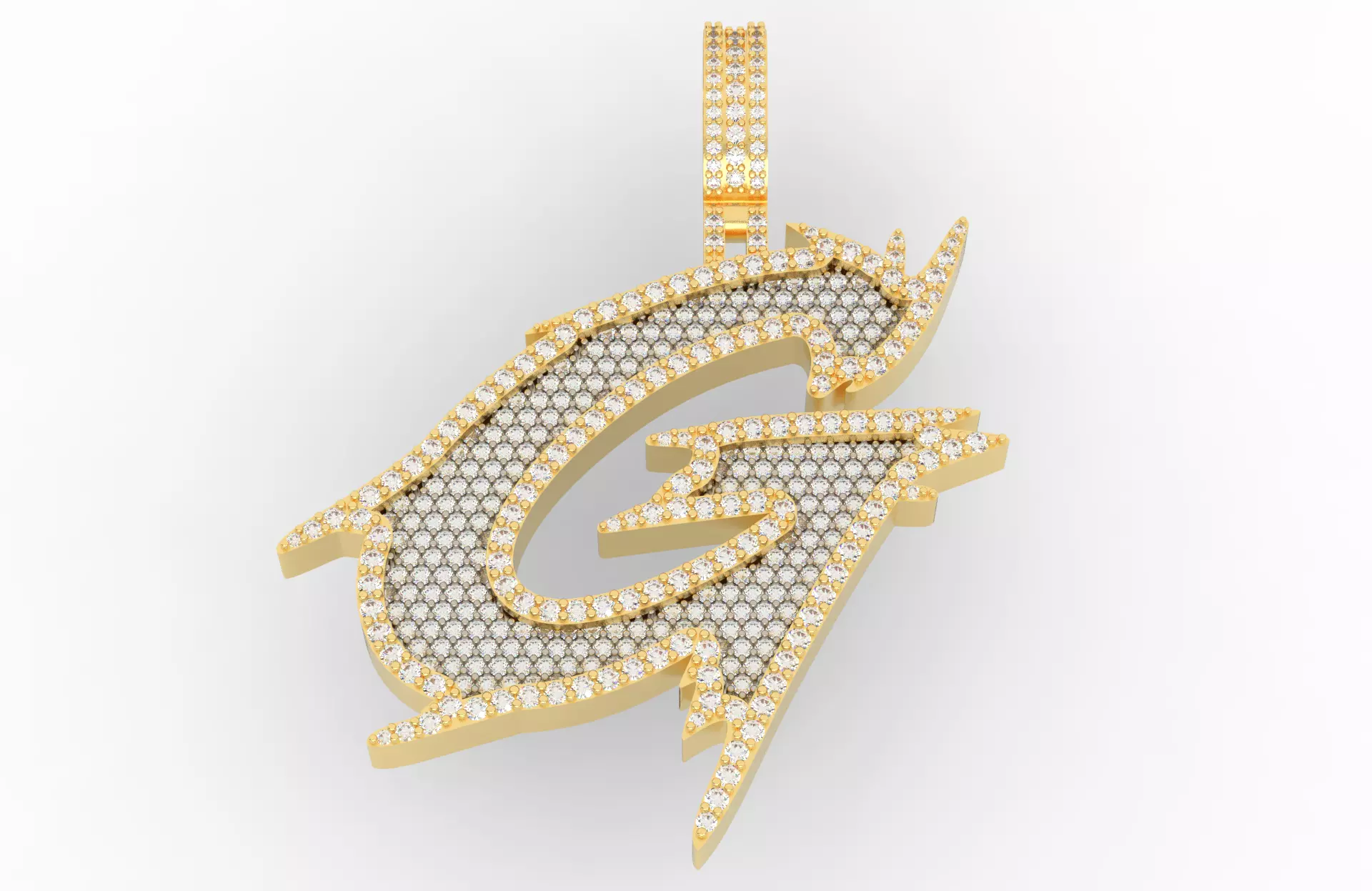 G Font Pendant 3D print model_0