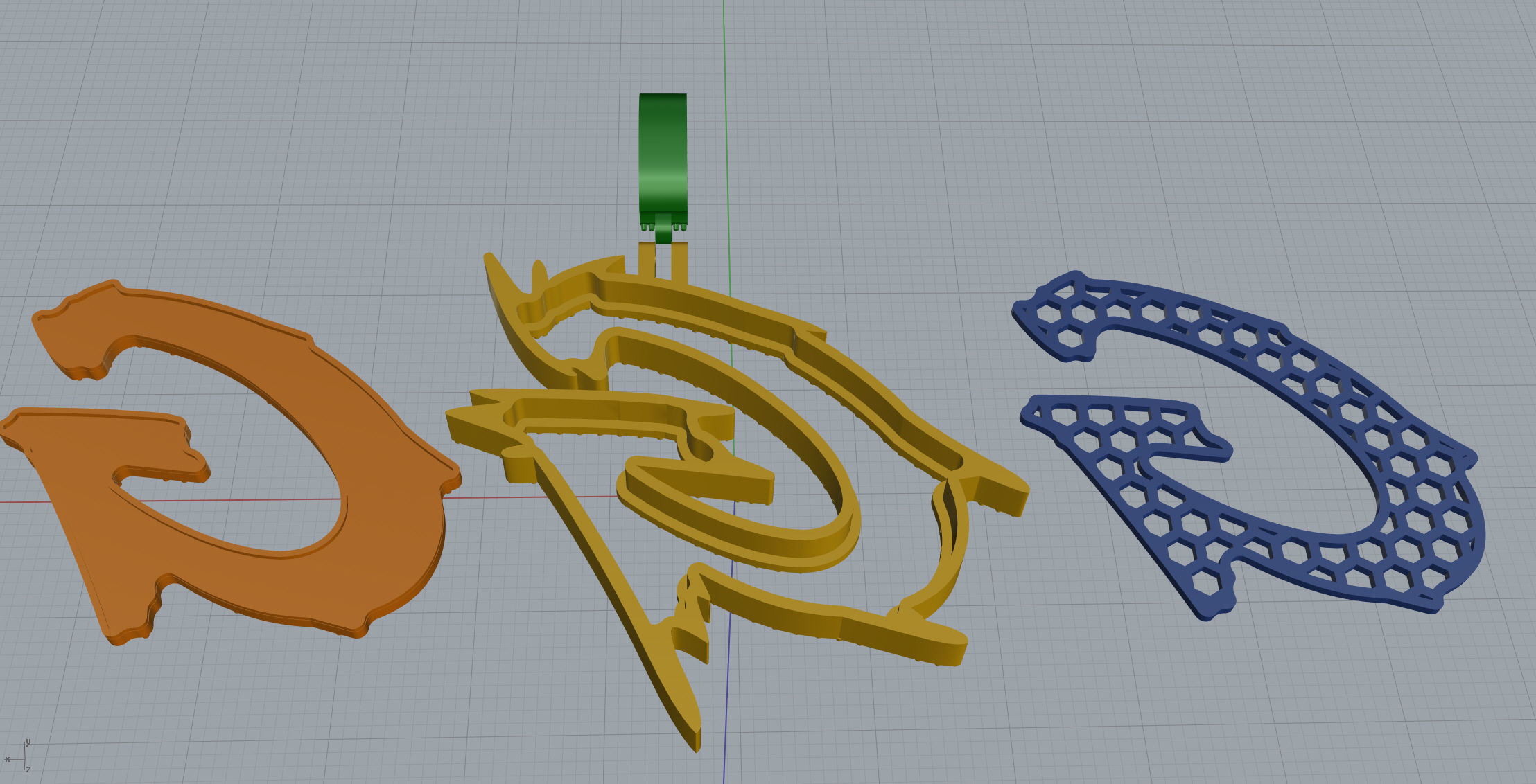 G Font Pendant 3D print model_2