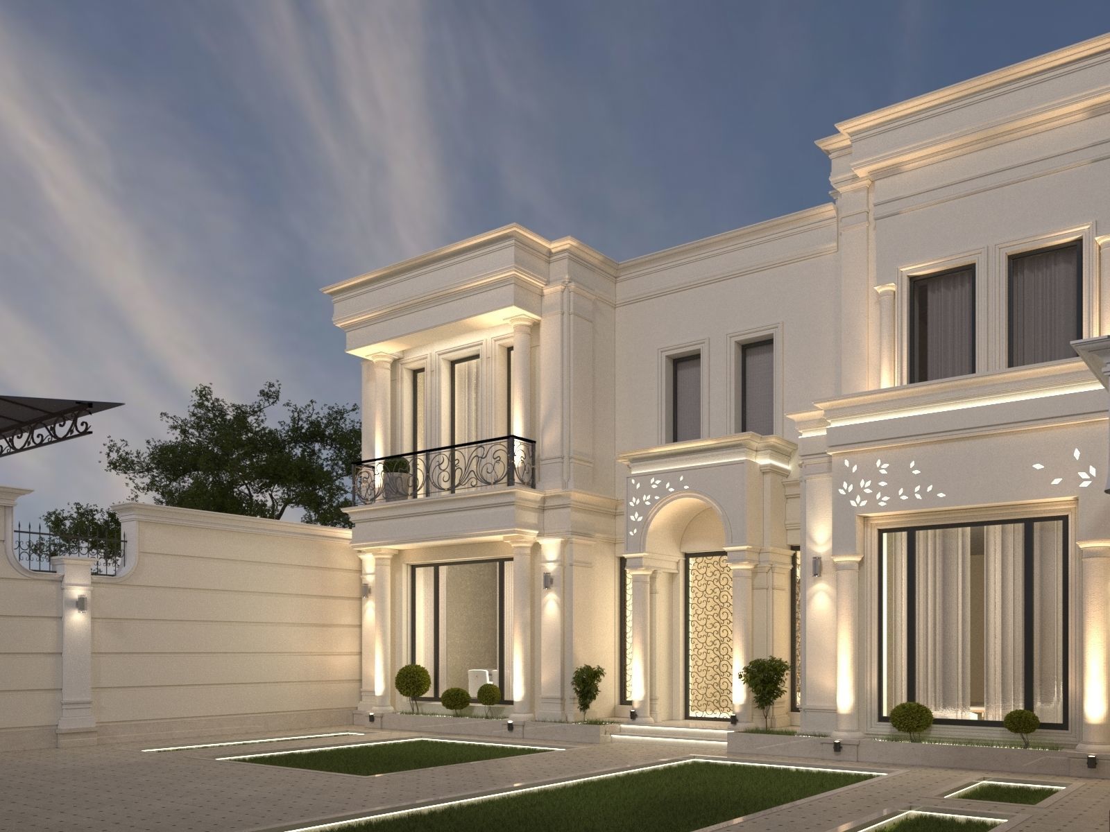architecture luxury villa in dubai 3D model_2