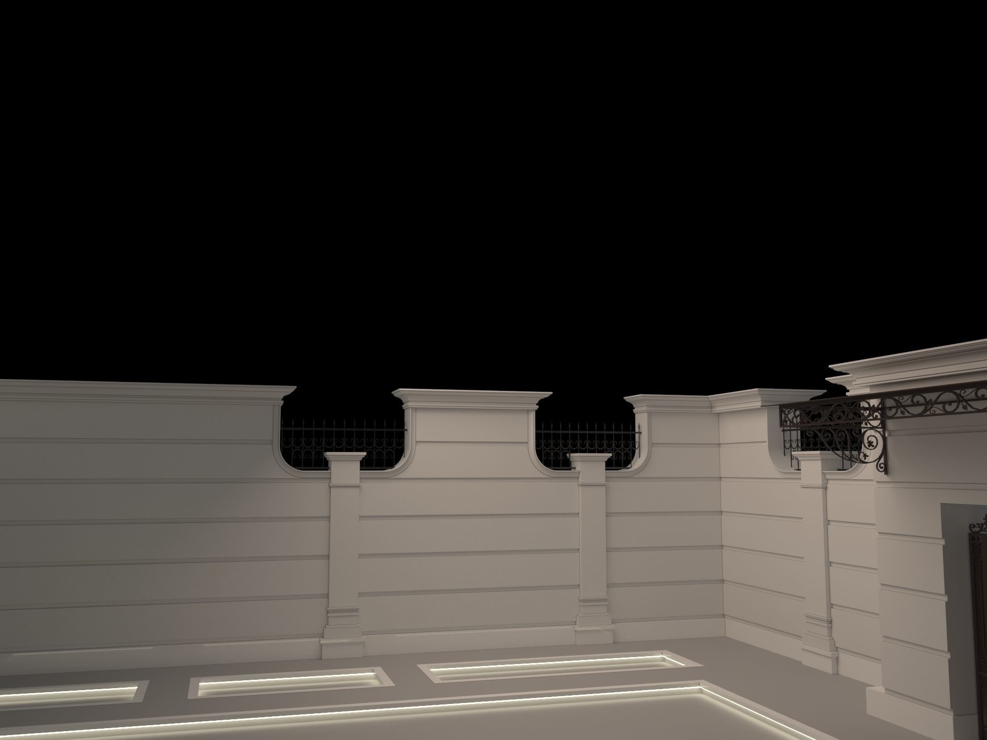 architecture luxury villa in dubai 3D model_6