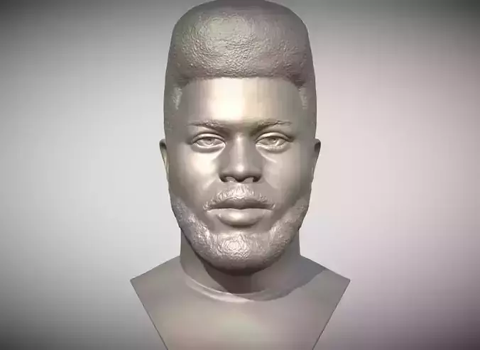Khalid bust for 3D printing 3D print model