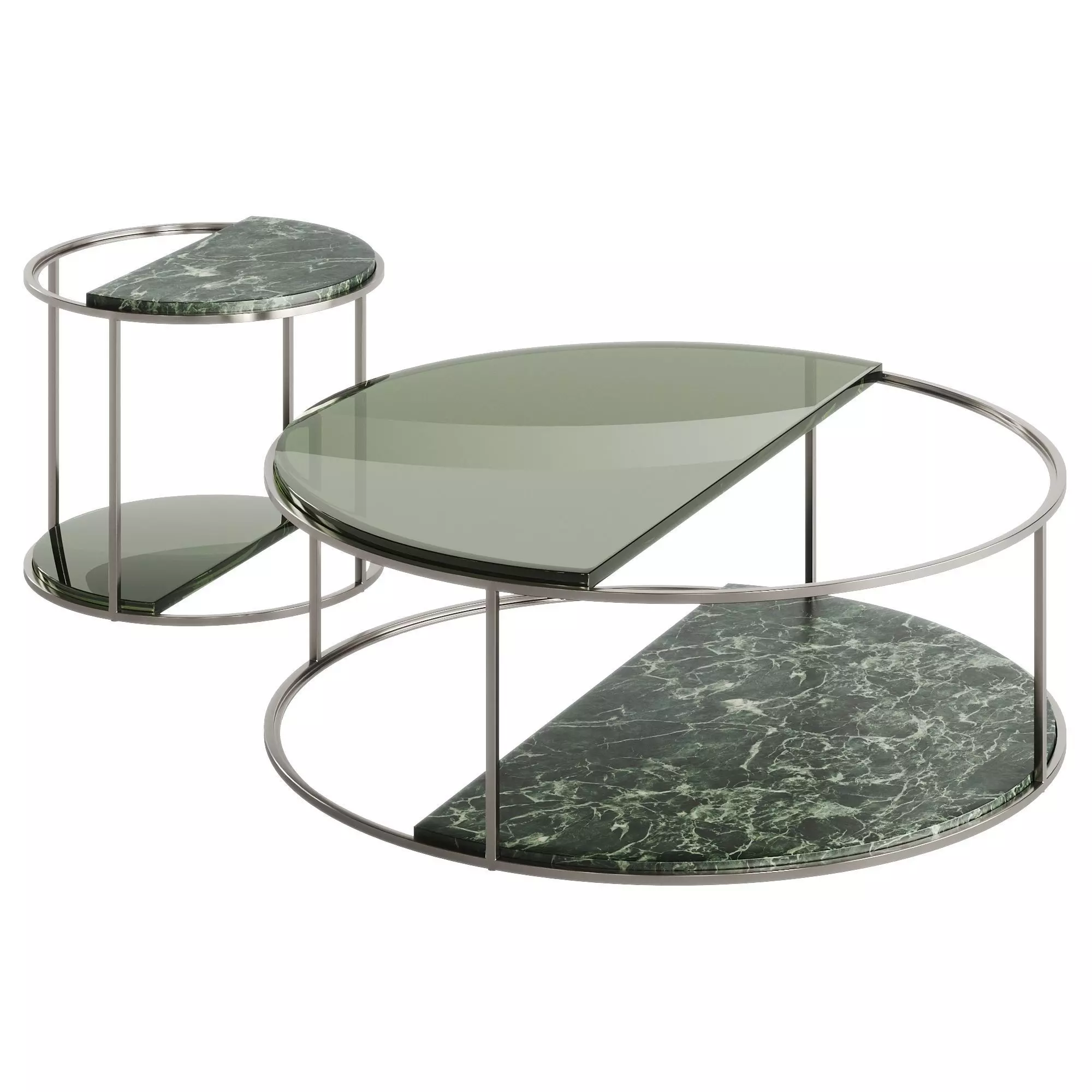 Fendi Boogie Circle Verde Alpi Marble 3D model