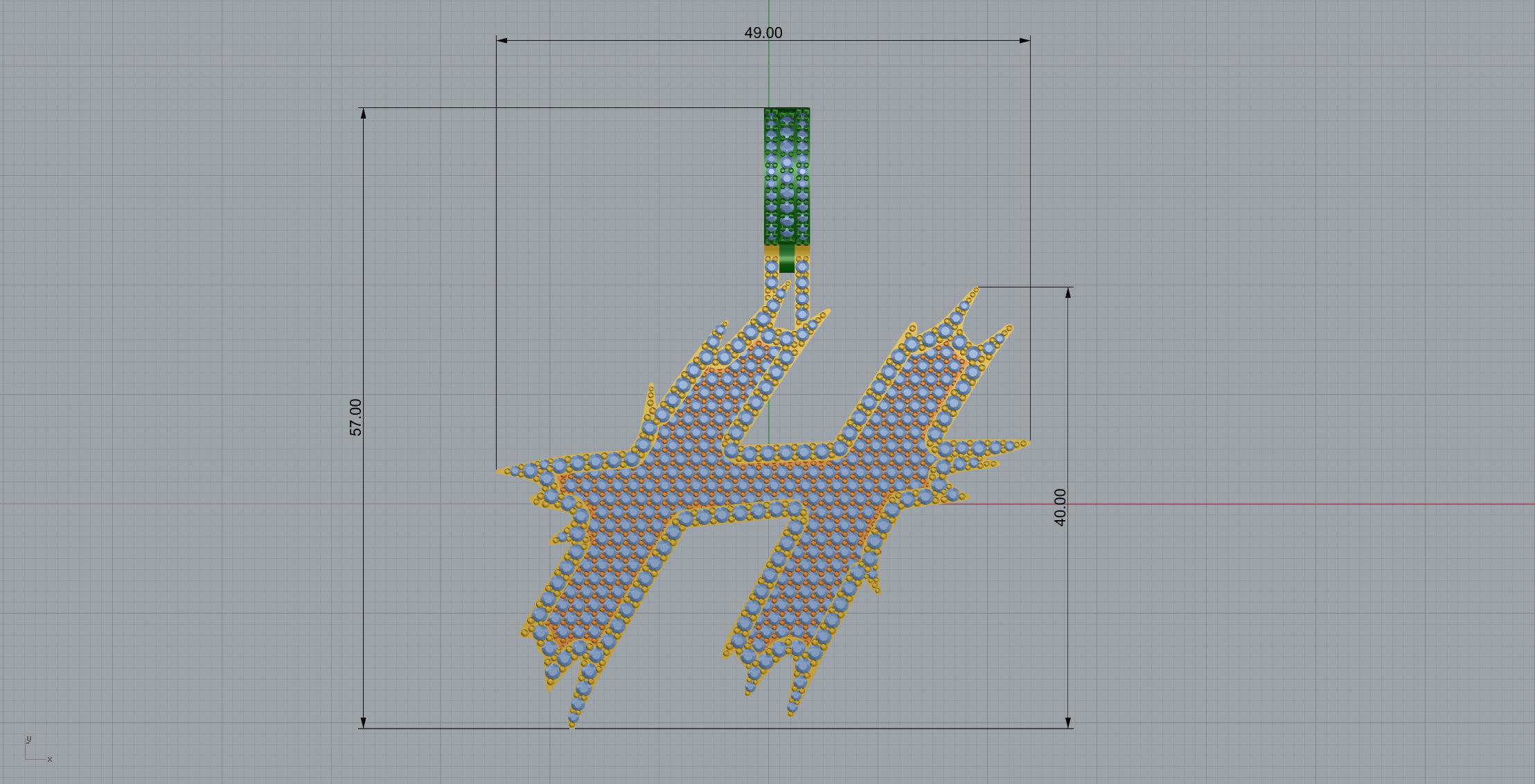 H Font Pendant 3D print model_8