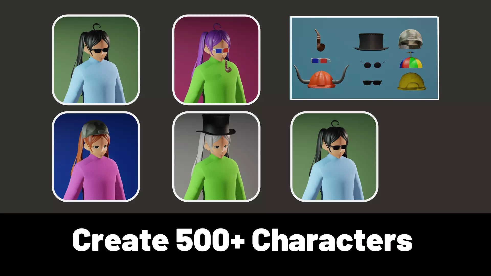 3d NFT Characters - Series LXXXIX Low-poly 3D model_0