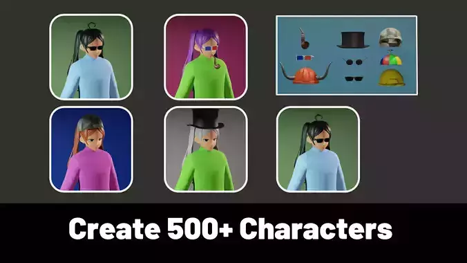 3d NFT Characters - Series LXXXIX