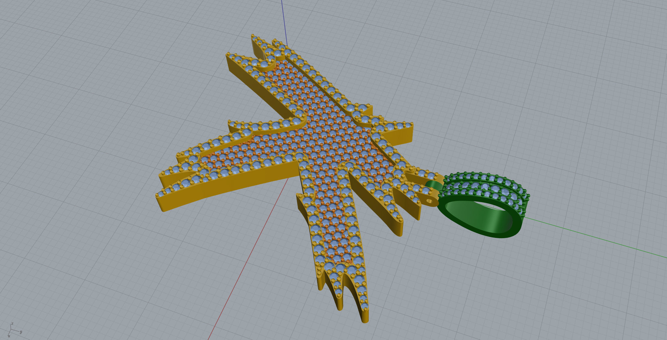 K Font Pendant 3D print model_6