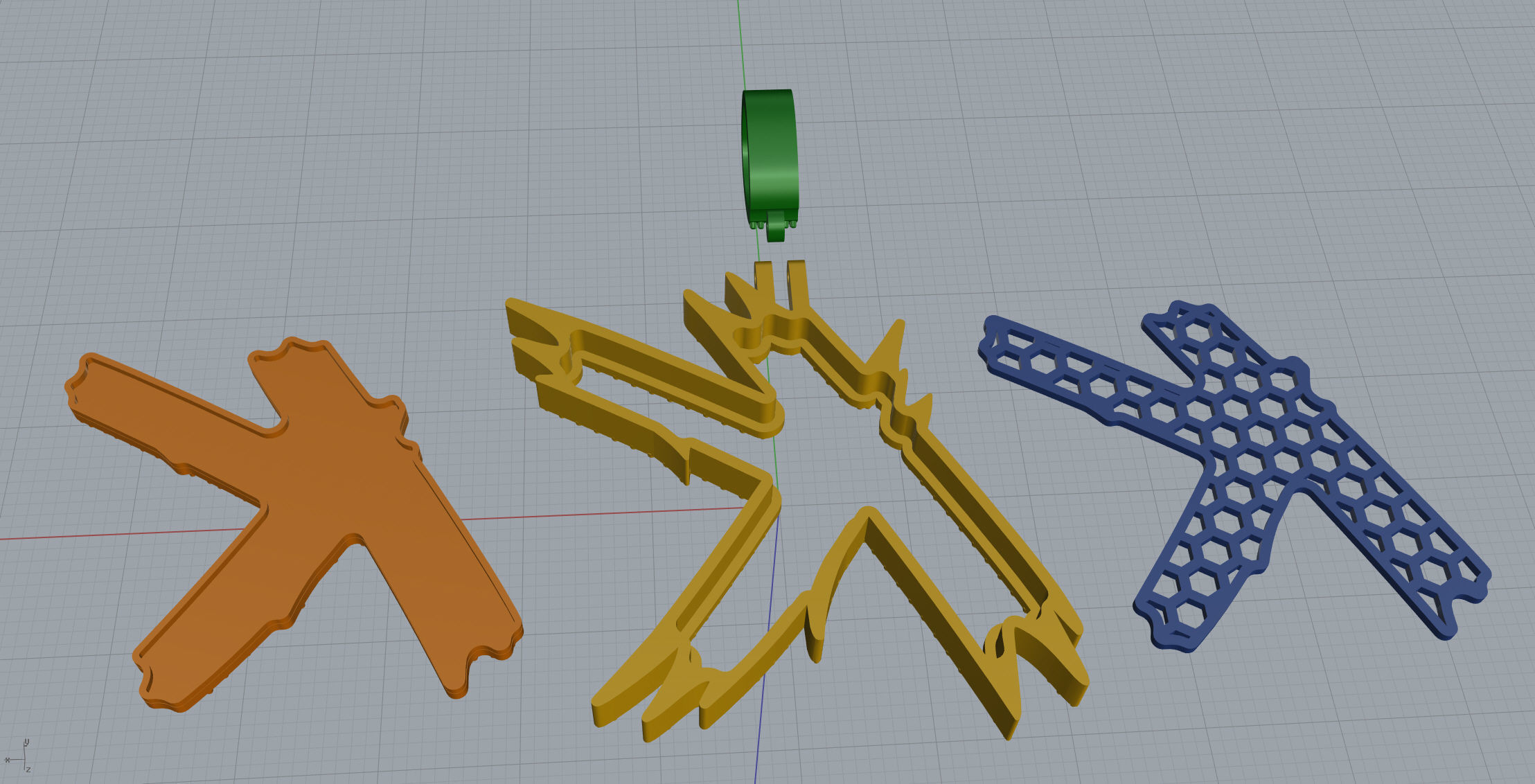 K Font Pendant 3D print model_2
