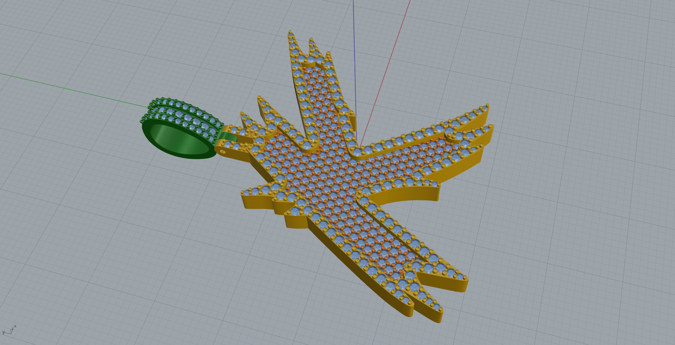 K Font Pendant 3D print model_4