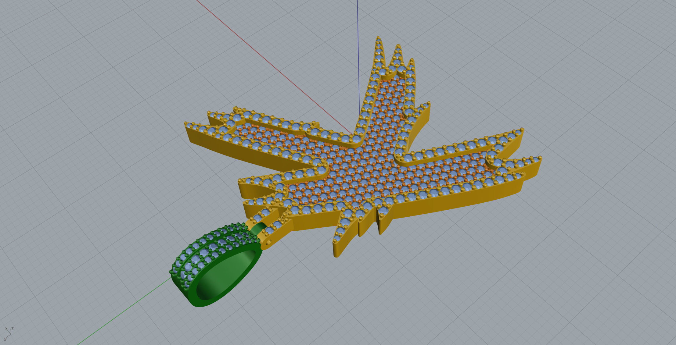 K Font Pendant 3D print model_5