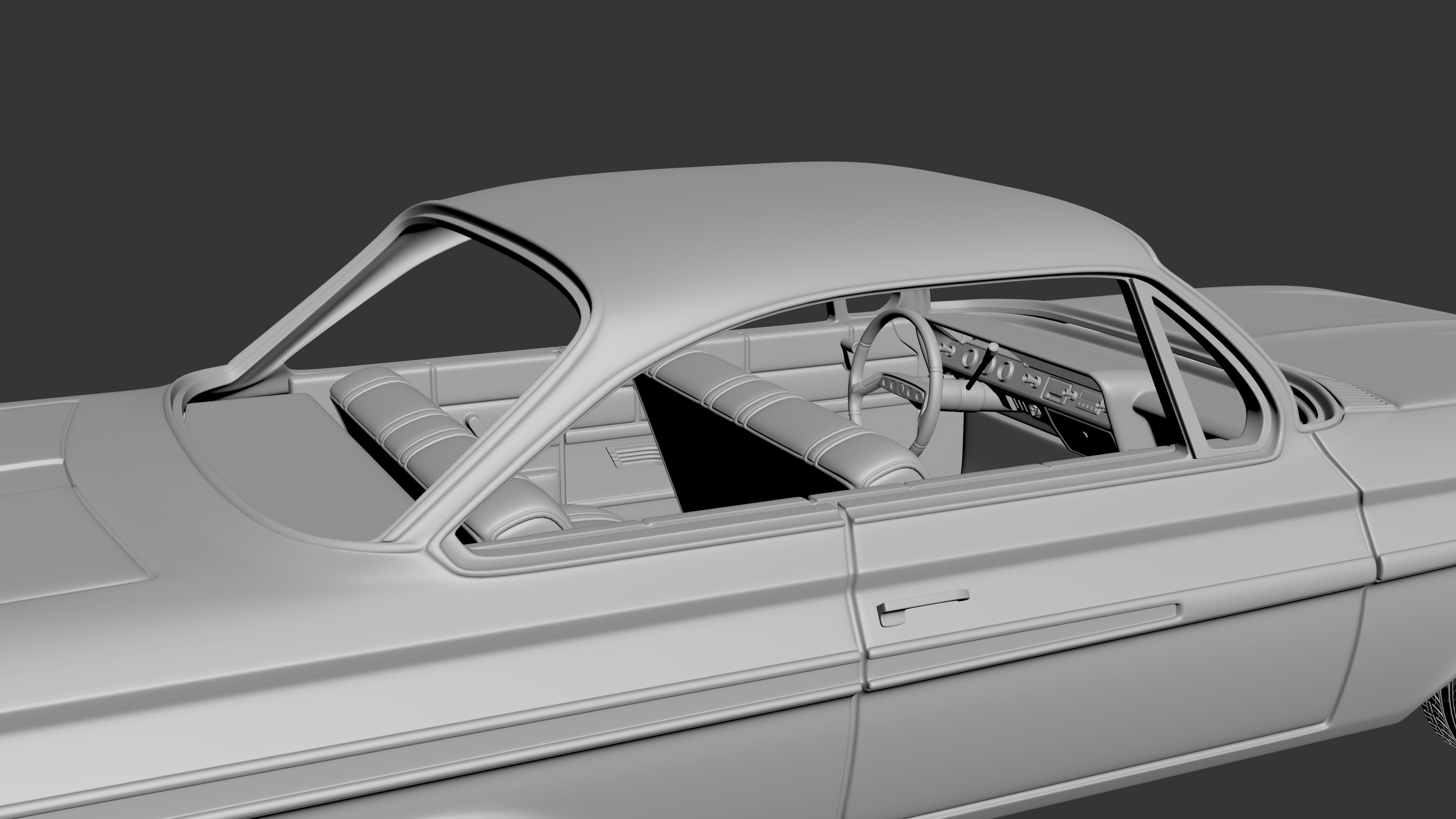 Chevrolet Impala 1961 3D print model_7