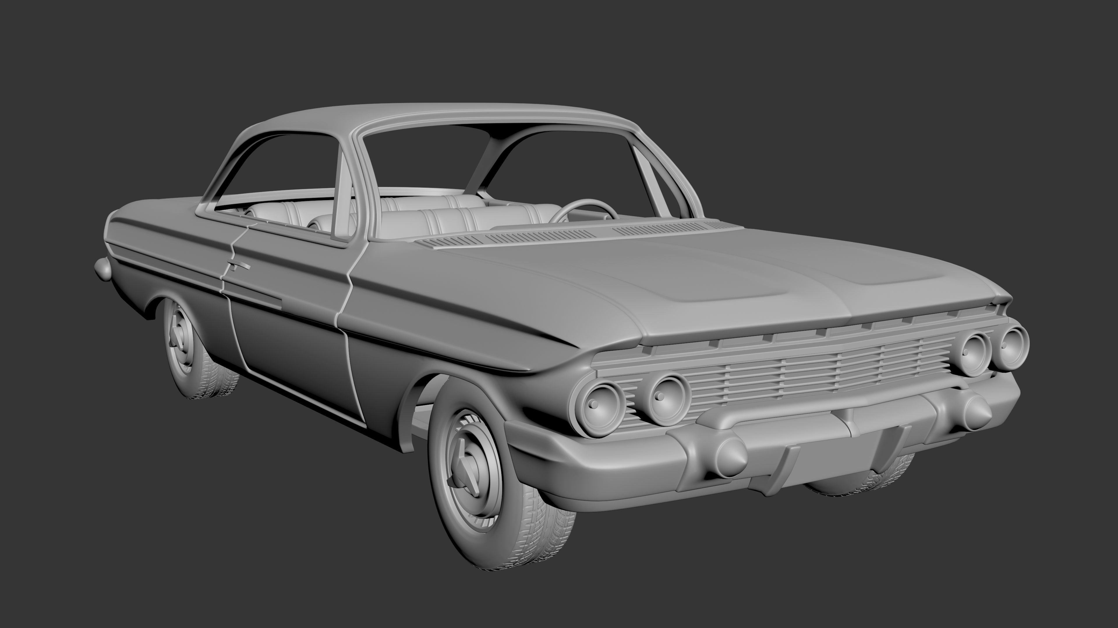 Chevrolet Impala 1961 3D print model_5