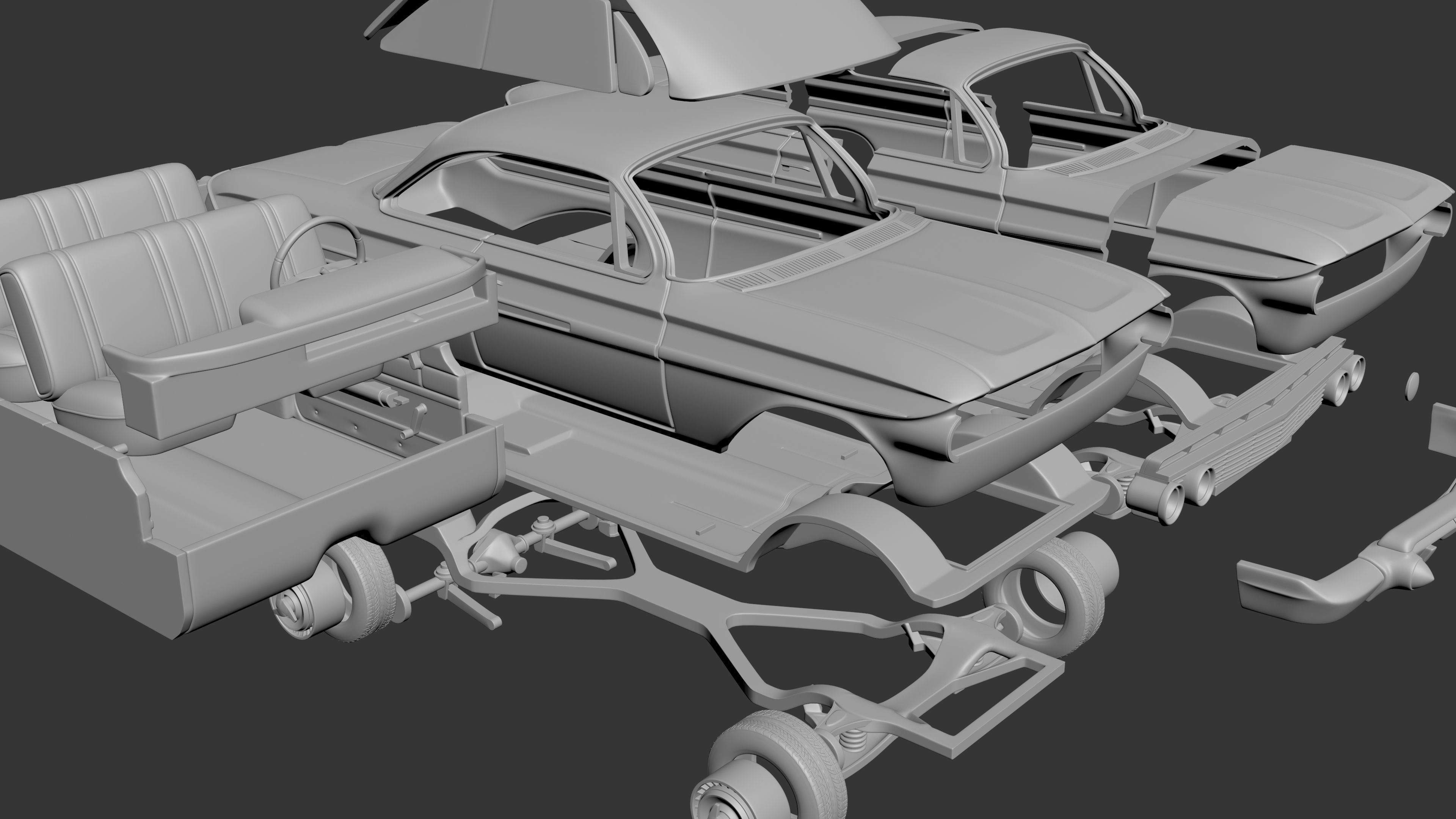 Chevrolet Impala 1961 3D print model_15