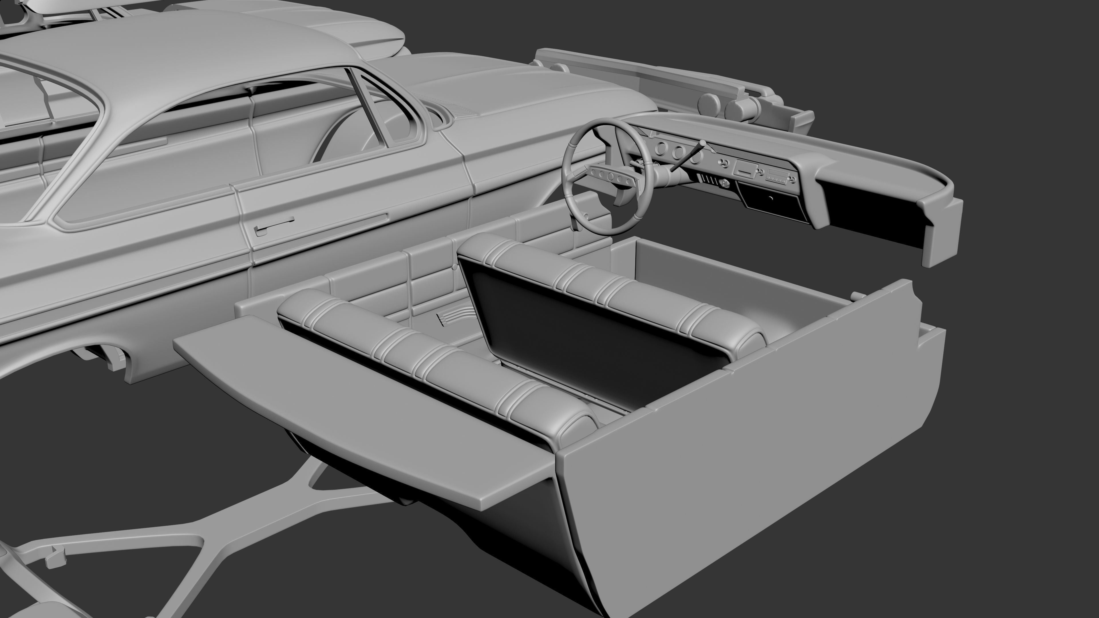 Chevrolet Impala 1961 3D print model_13