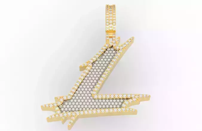 L Font Pendant 3D print model