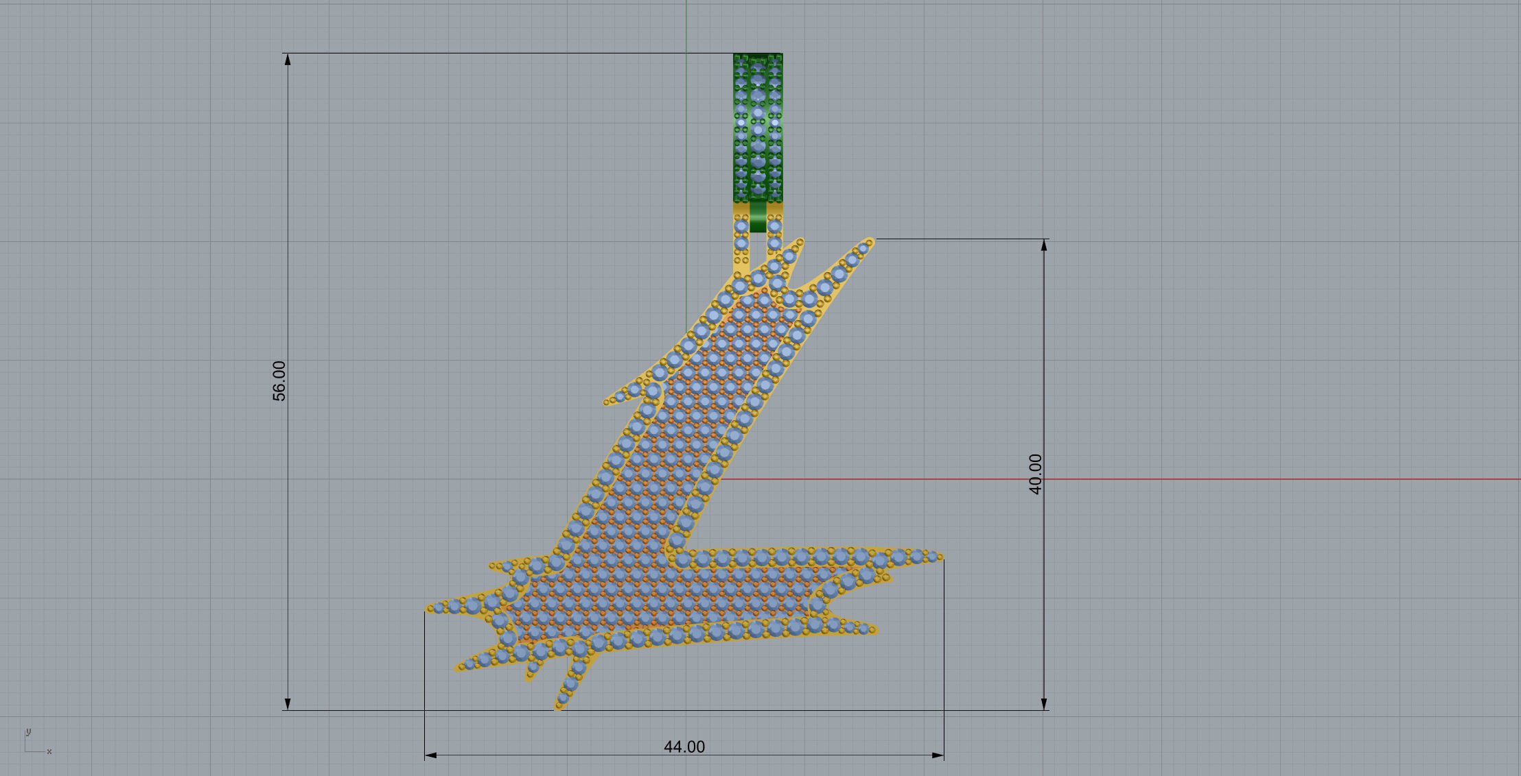 L Font Pendant 3D print model_8