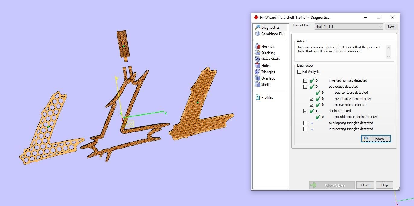 L Font Pendant 3D print model_11