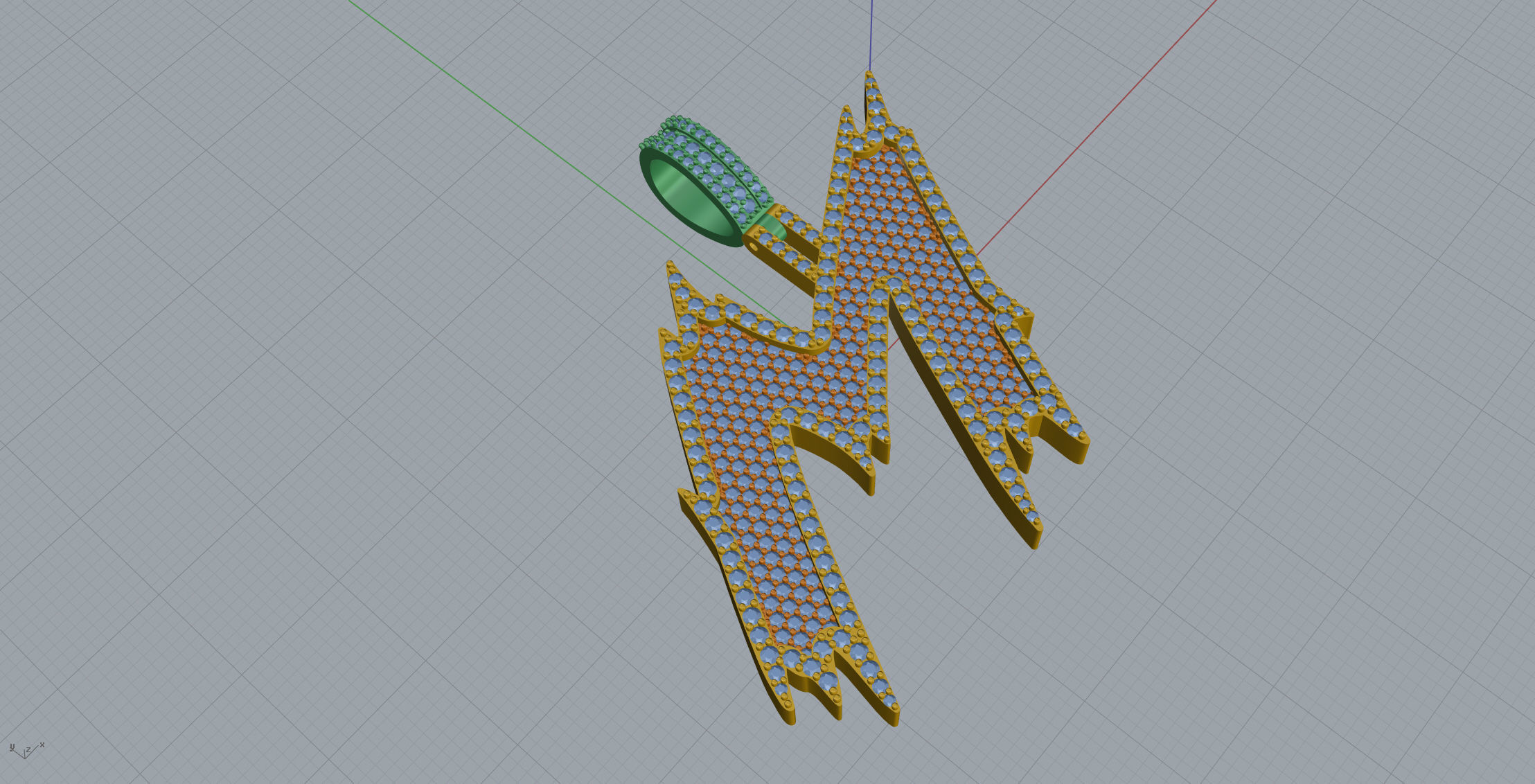 M Font Pendant 3D print model_4