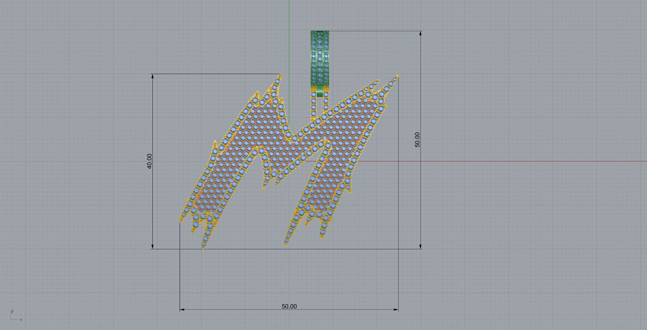 M Font Pendant 3D print model_8