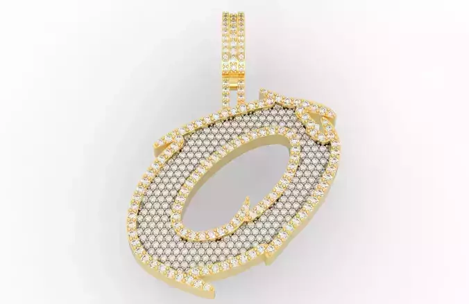 O Font Pendant 3D print model